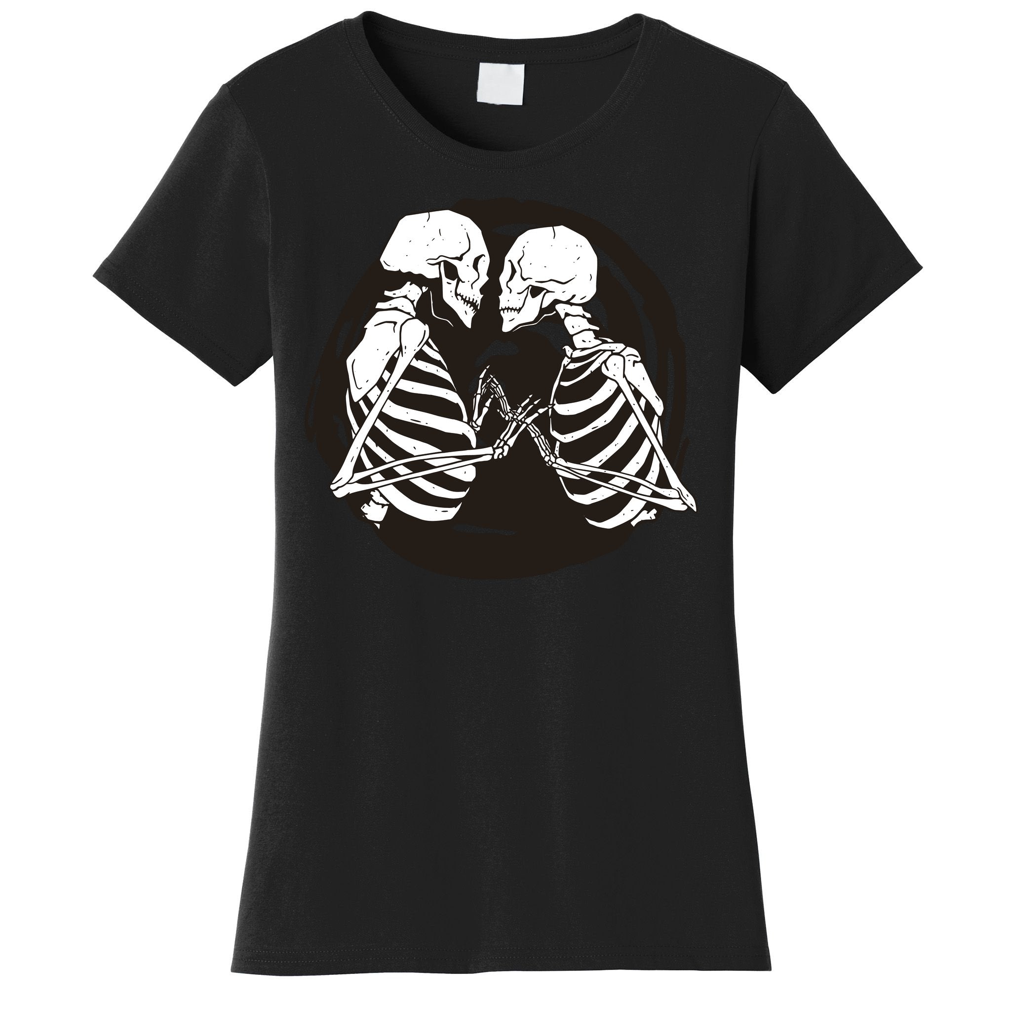 Kissing Skeletons In Love Women's T-Shirt