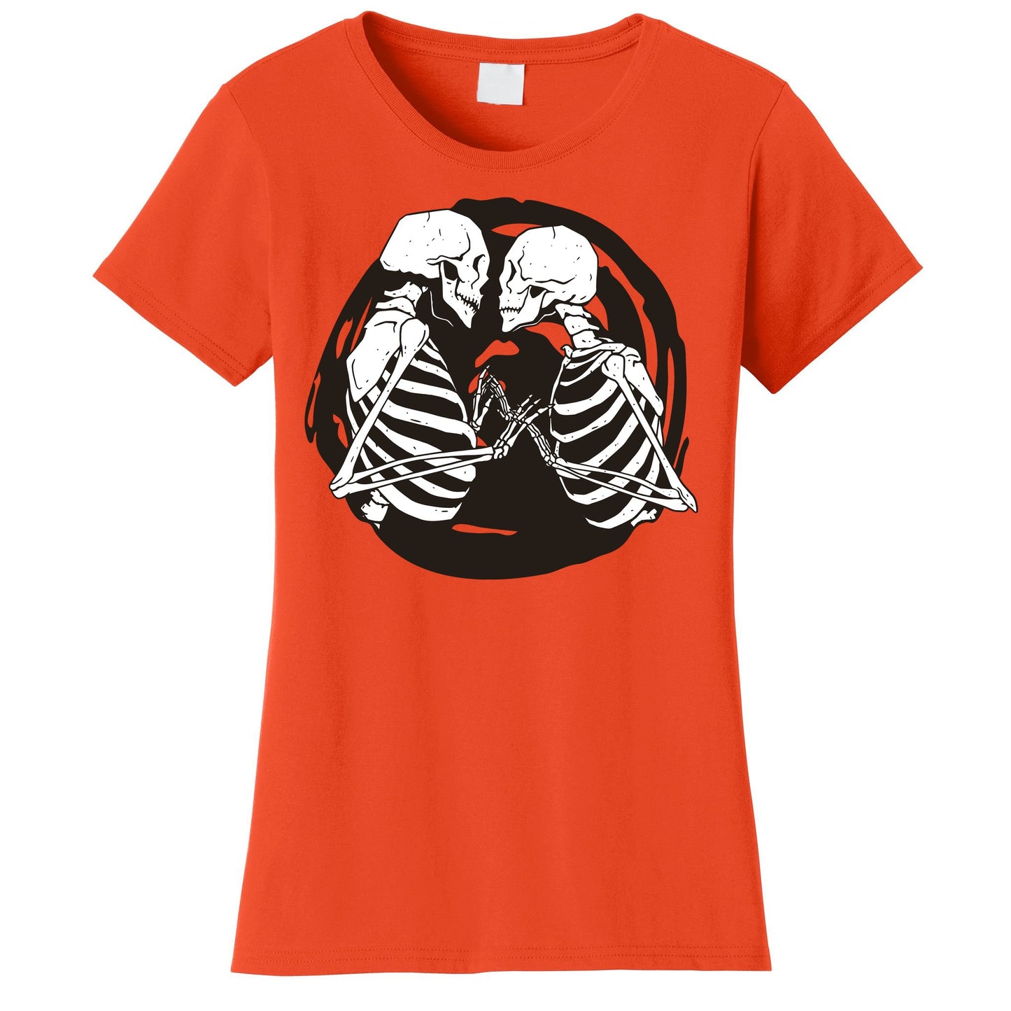 Kissing Skeletons In Love Women's T-Shirt