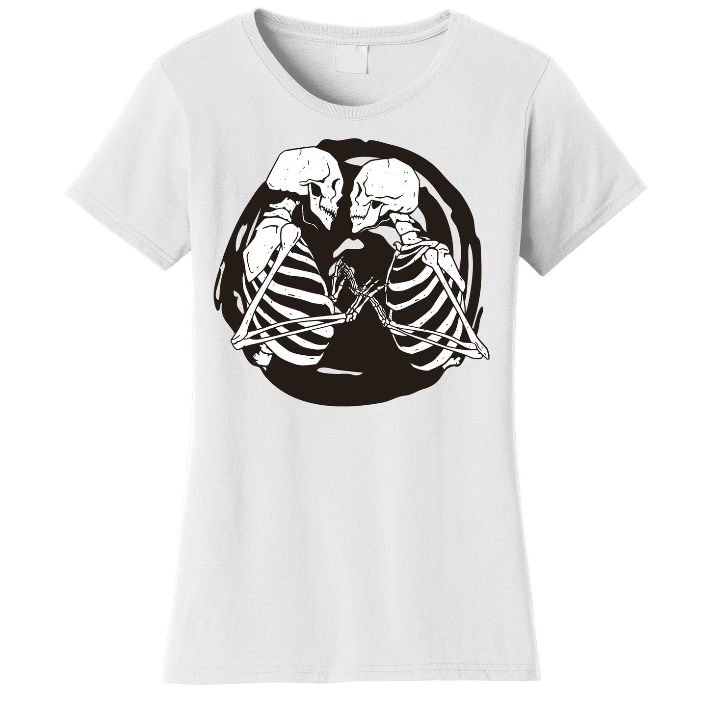 Kissing Skeletons In Love Women's T-Shirt
