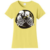 Kissing Skeletons In Love Women's T-Shirt