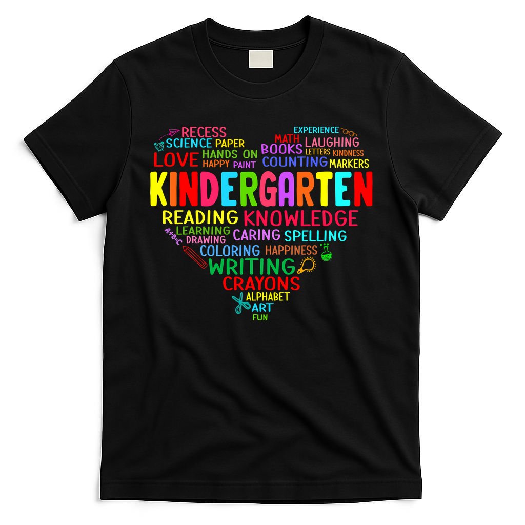 Kindergarten Team Heart Back To School Funny Teacher T-Shirt