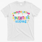 Kindergarten Where The Adventure Begins Back To School First Day Of School T-Shirt