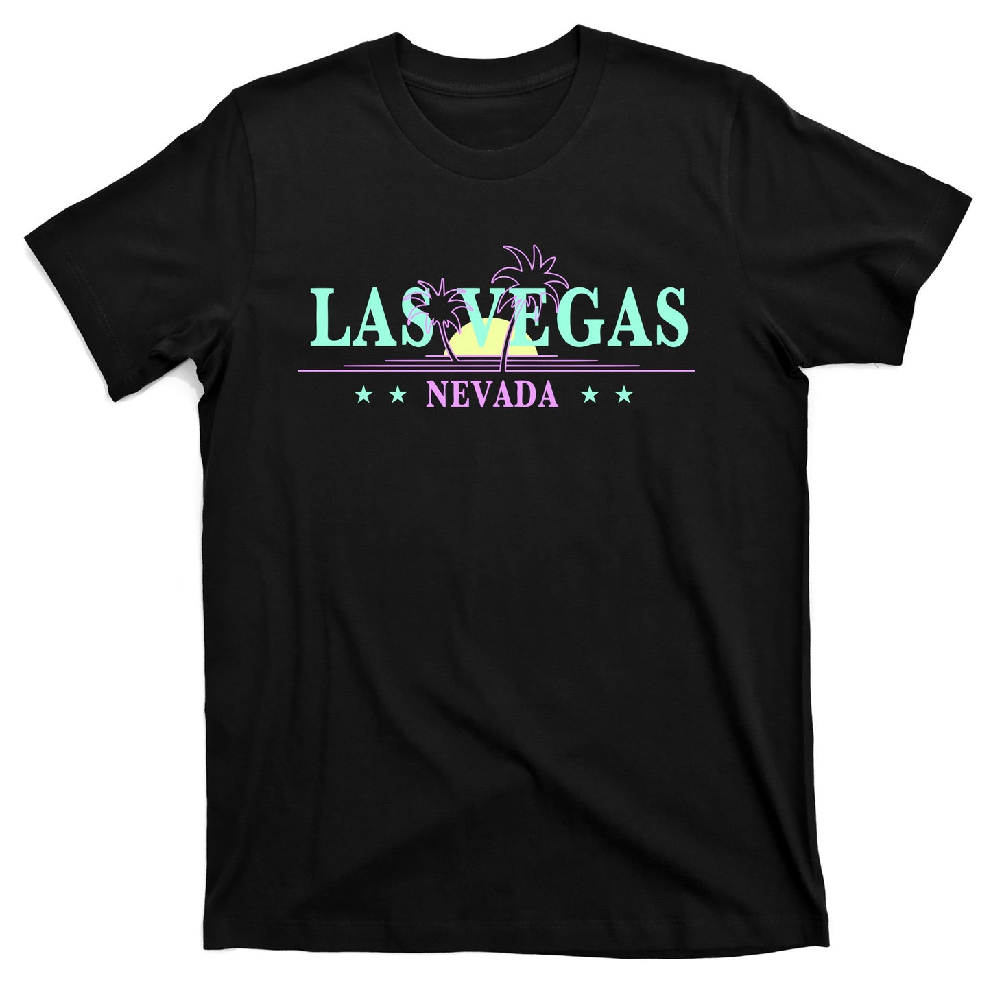 Las Vegas Retro Sunset Palm Trees T-Shirt