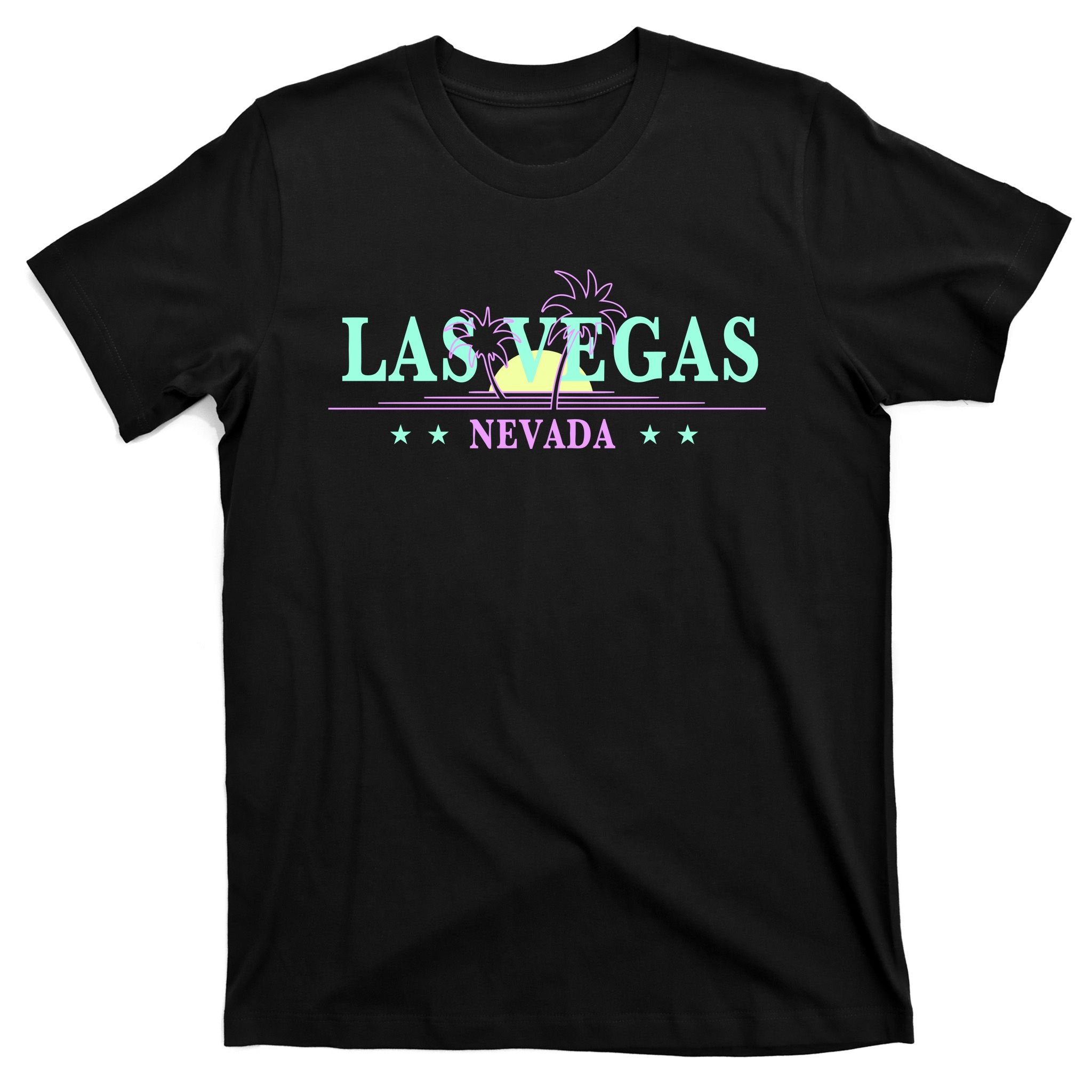 Las Vegas Retro Sunset Palm Trees T-Shirt