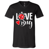 Love Bug Cute ValentineS Day Party Ladybug V-Neck T-Shirt