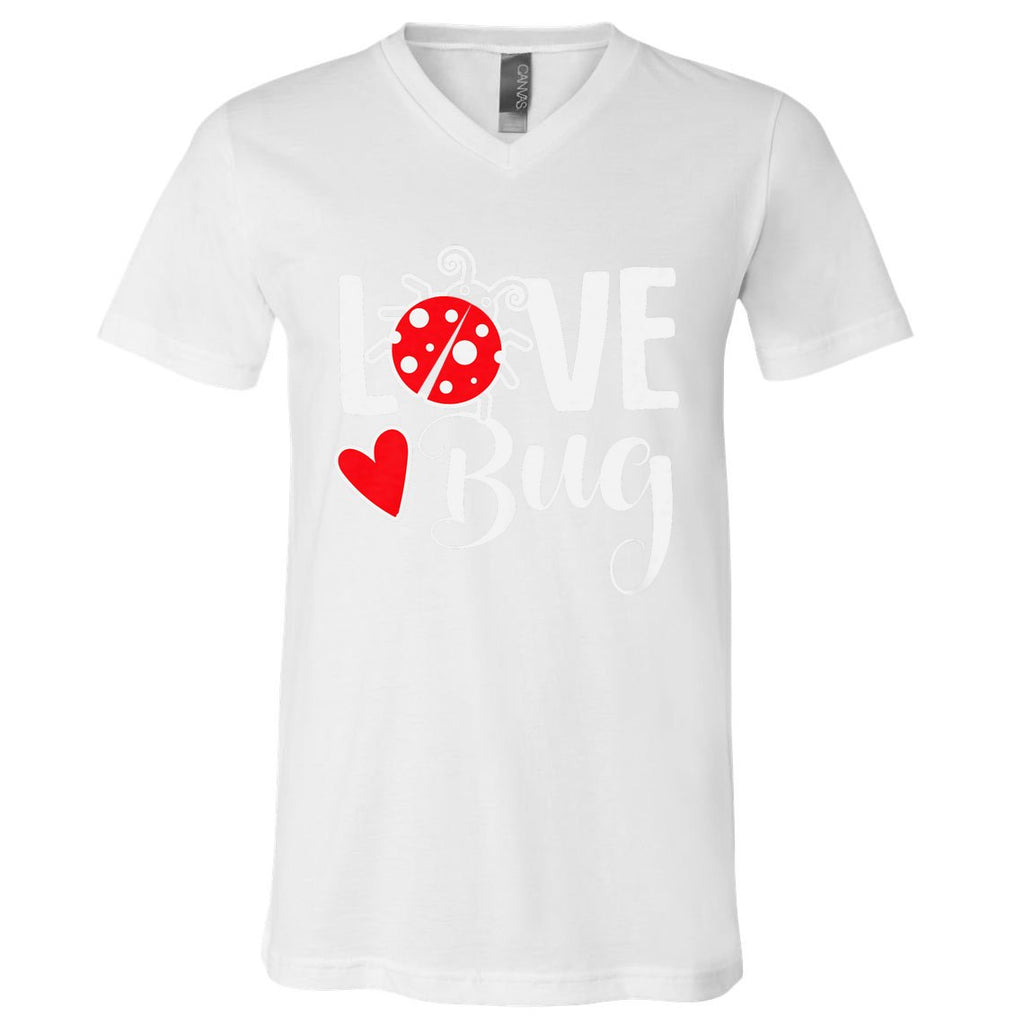 Love Bug Cute ValentineS Day Party Ladybug V-Neck T-Shirt