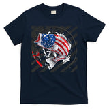Largemouth Bass USA Flag Imprint T-Shirt