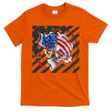 Largemouth Bass USA Flag Imprint T-Shirt