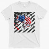 Largemouth Bass USA Flag Imprint T-Shirt