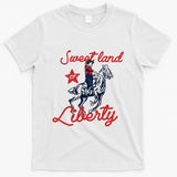 Liberty City Cowboy 4th Of July Sweet Land Liberty Cowboy T-Shirt