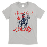 Liberty City Cowboy 4th Of July Sweet Land Liberty Cowboy T-Shirt