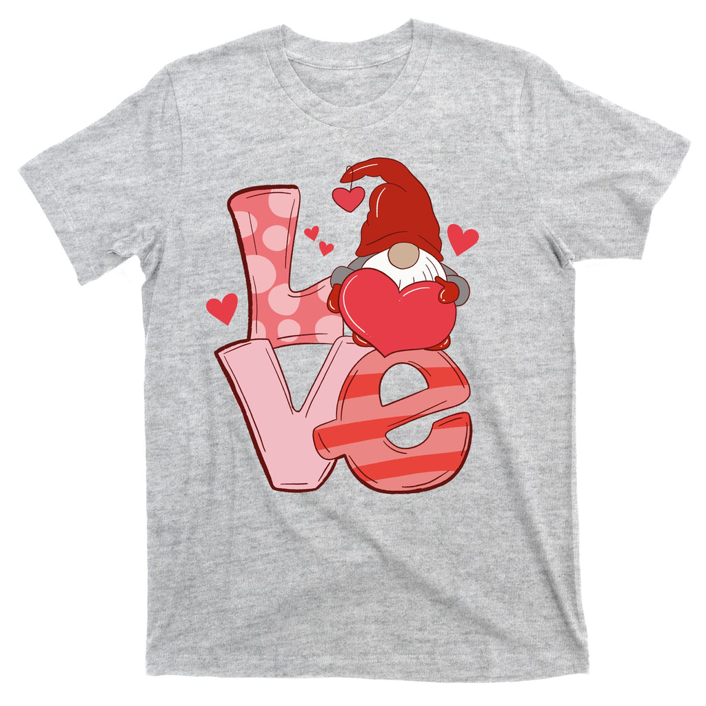 Love Cute Gnome Valentines Day Heart T-Shirt