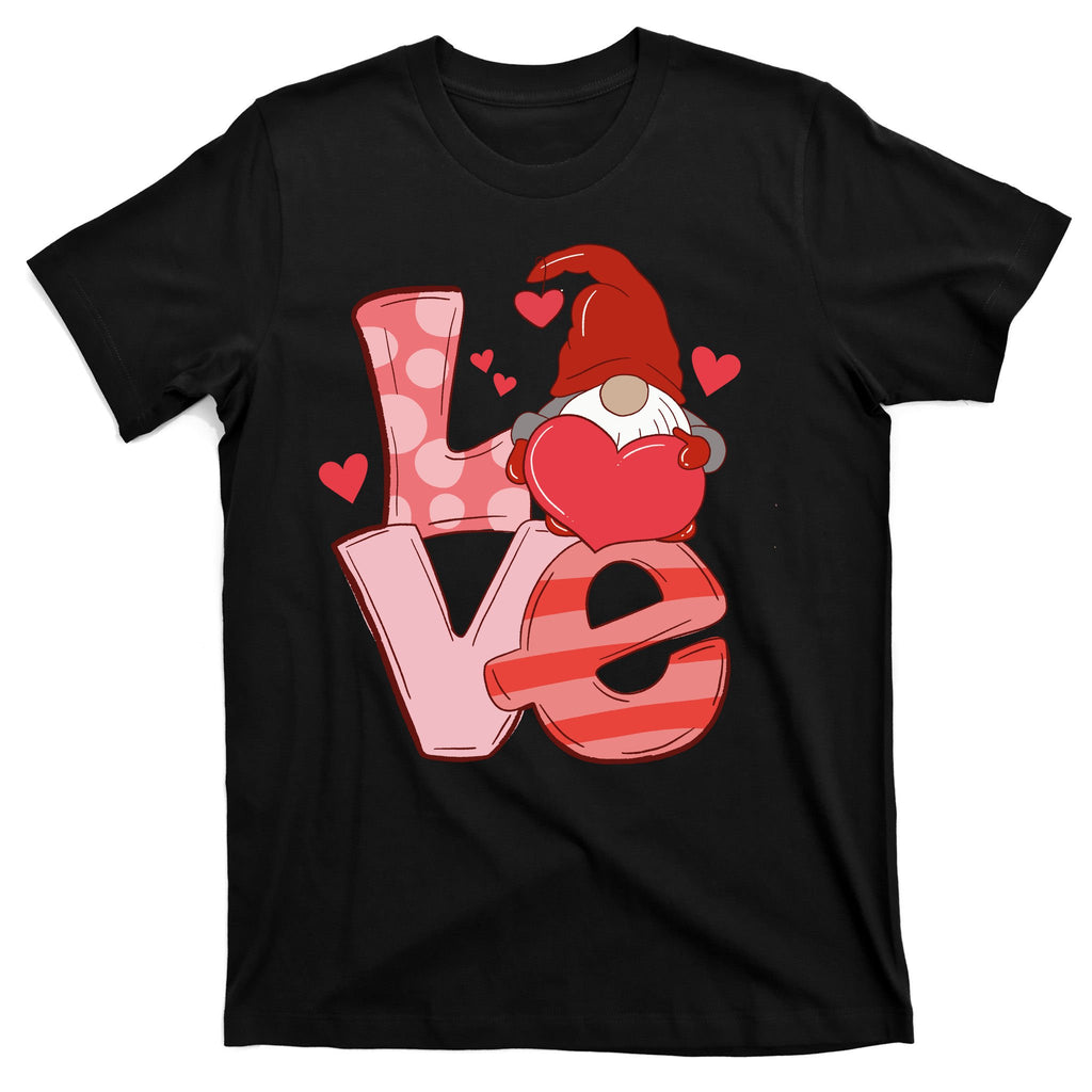 Love Cute Gnome Valentines Day Heart T-Shirt