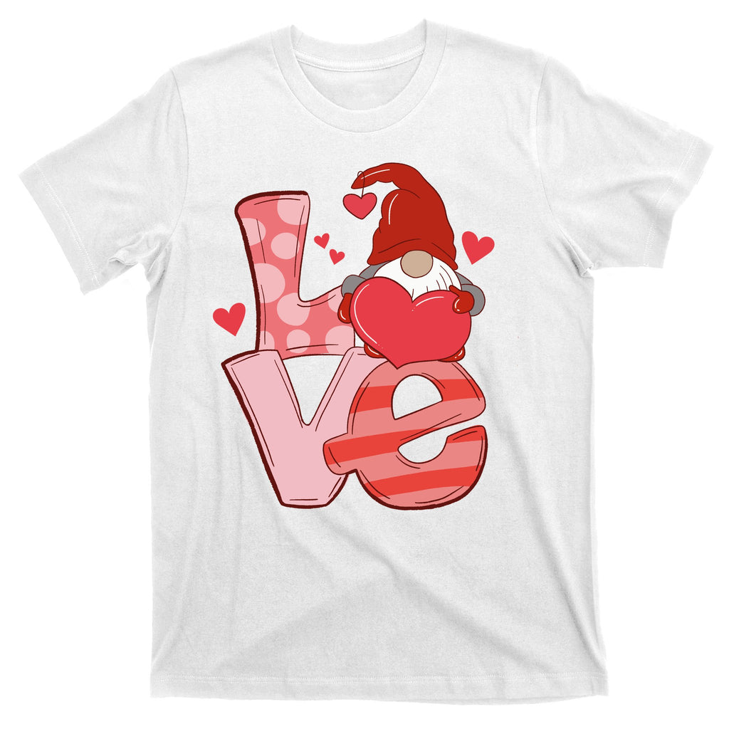 Love Cute Gnome Valentines Day Heart T-Shirt