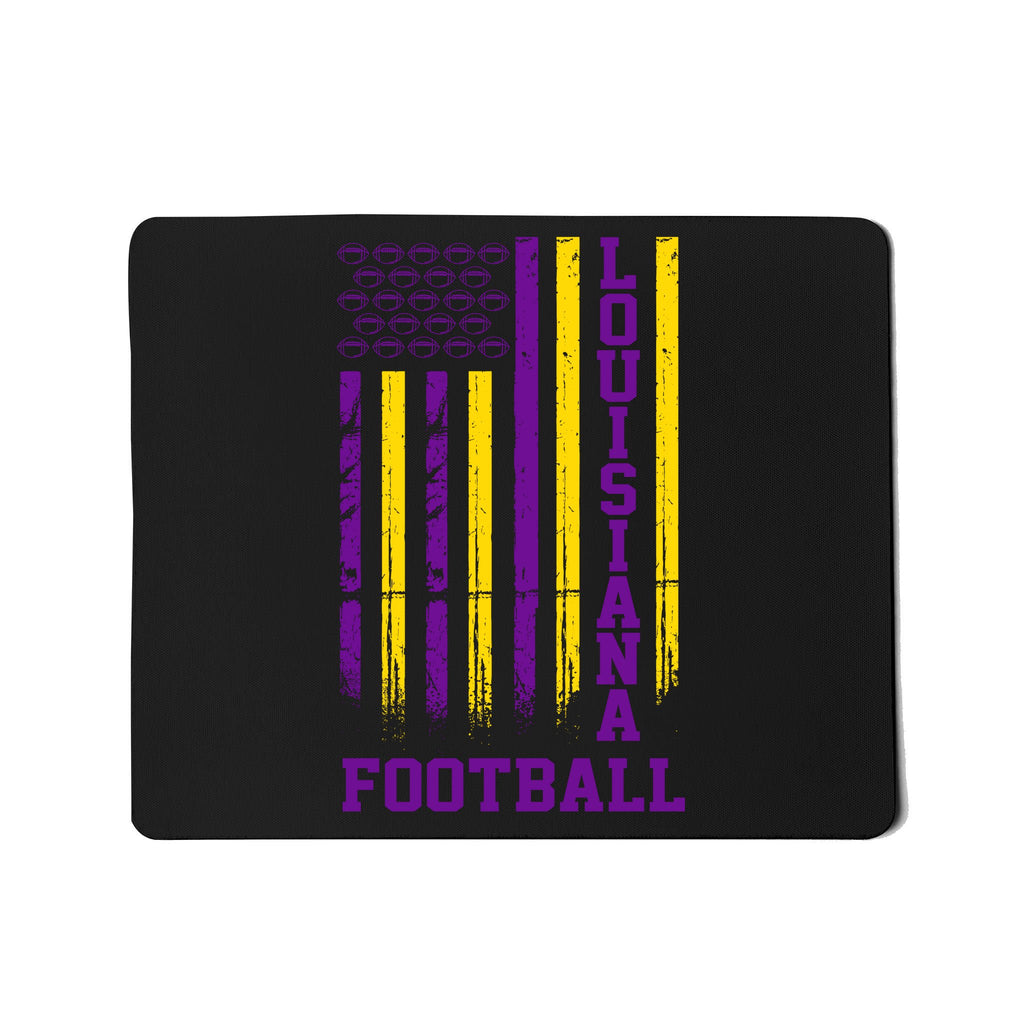 Louisiana Football Fan American Flag Mousepad