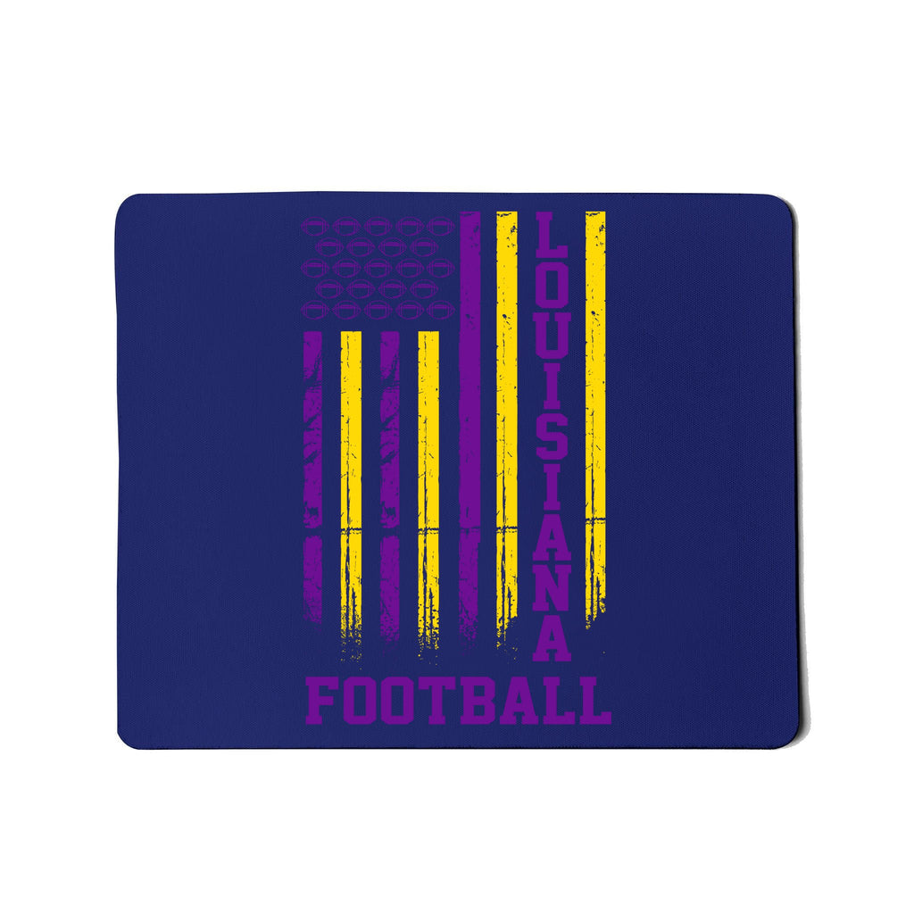 Louisiana Football Fan American Flag Mousepad