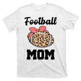 Leopard Football Mom Cute Gift T-Shirt