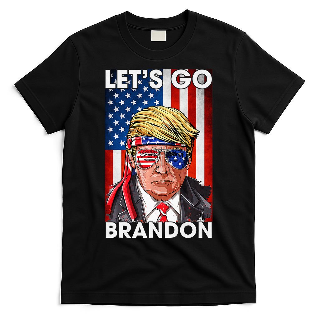 Lets Go Brandon American Flag Trump 4th Of July Patriotic T-Shirt