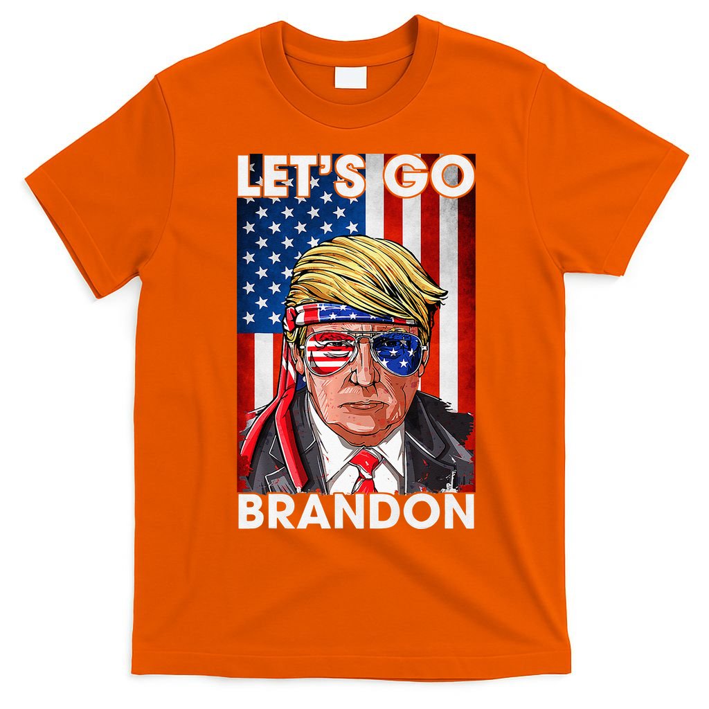Lets Go Brandon American Flag Trump 4th Of July Patriotic T-Shirt