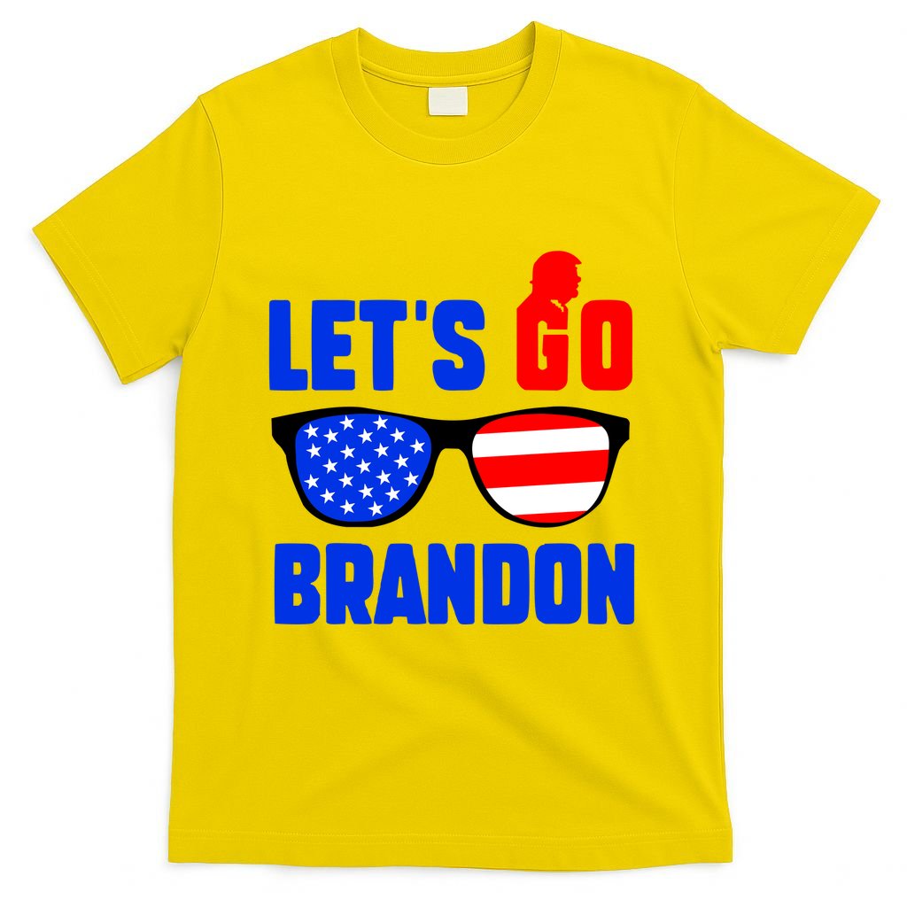 Let's Go Brandon USA Sunglasses Trump Flag LGB FJB T-Shirt
