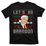 Let's Go Brandon Pro Trump Impeach 46 FJB Biden Ugly Christmas T-Shirt