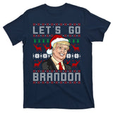 Let's Go Brandon Pro Trump Impeach 46 FJB Biden Ugly Christmas T-Shirt