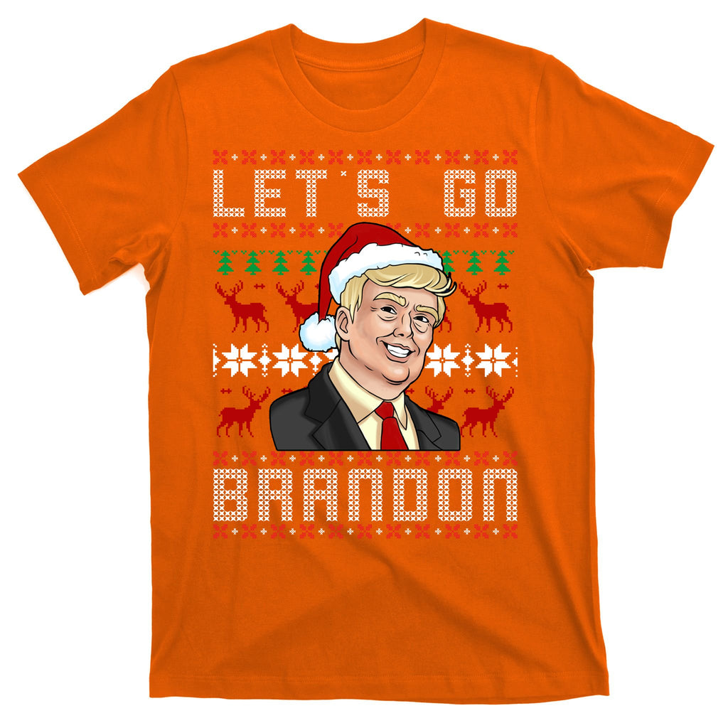 Let's Go Brandon Pro Trump Impeach 46 FJB Biden Ugly Christmas T-Shirt