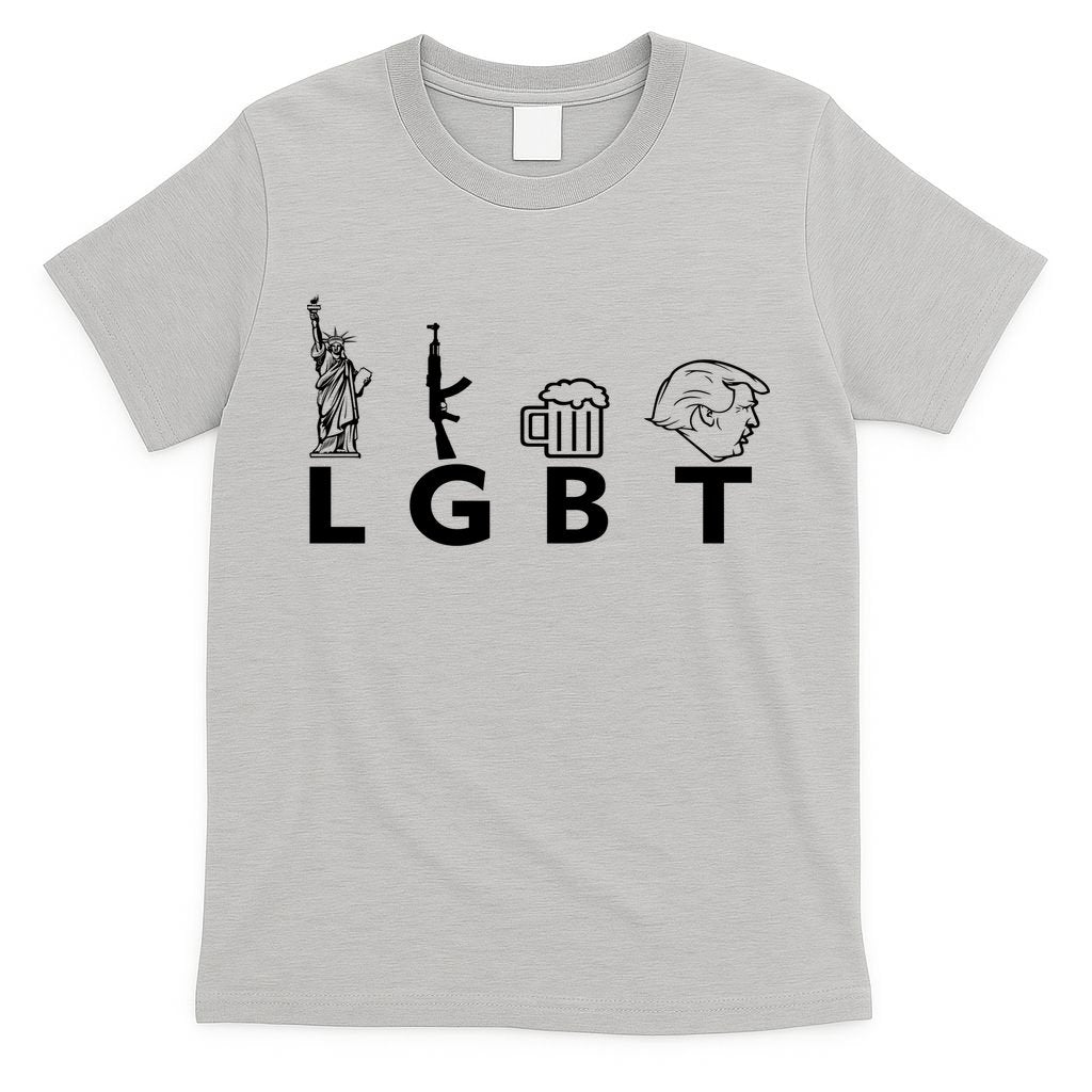 LGBT Lady Liberty Guns Beer Trump Donald Trump T-Shirt