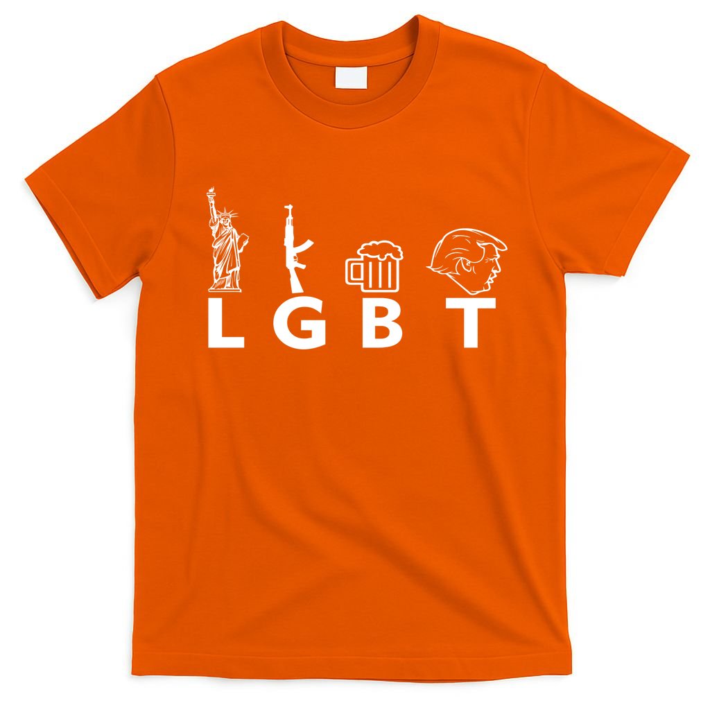 LGBT Lady Liberty Guns Beer Trump Donald Trump T-Shirt