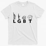 LGBT Lady Liberty Guns Beer Trump Donald Trump T-Shirt