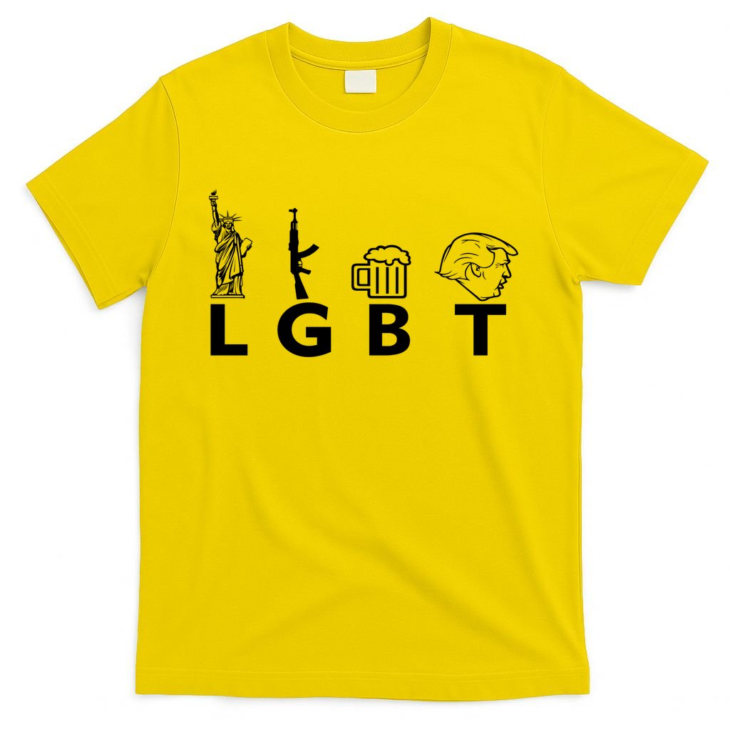 LGBT Lady Liberty Guns Beer Trump Donald Trump T-Shirt