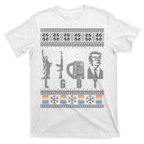 LGBT Liberty Guns Beer Trump Support Ugly Christmas T-Shirt