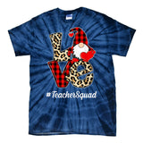 Love Gnome Teacher Squad Happy Valentine Day Tie-Dye T-Shirt