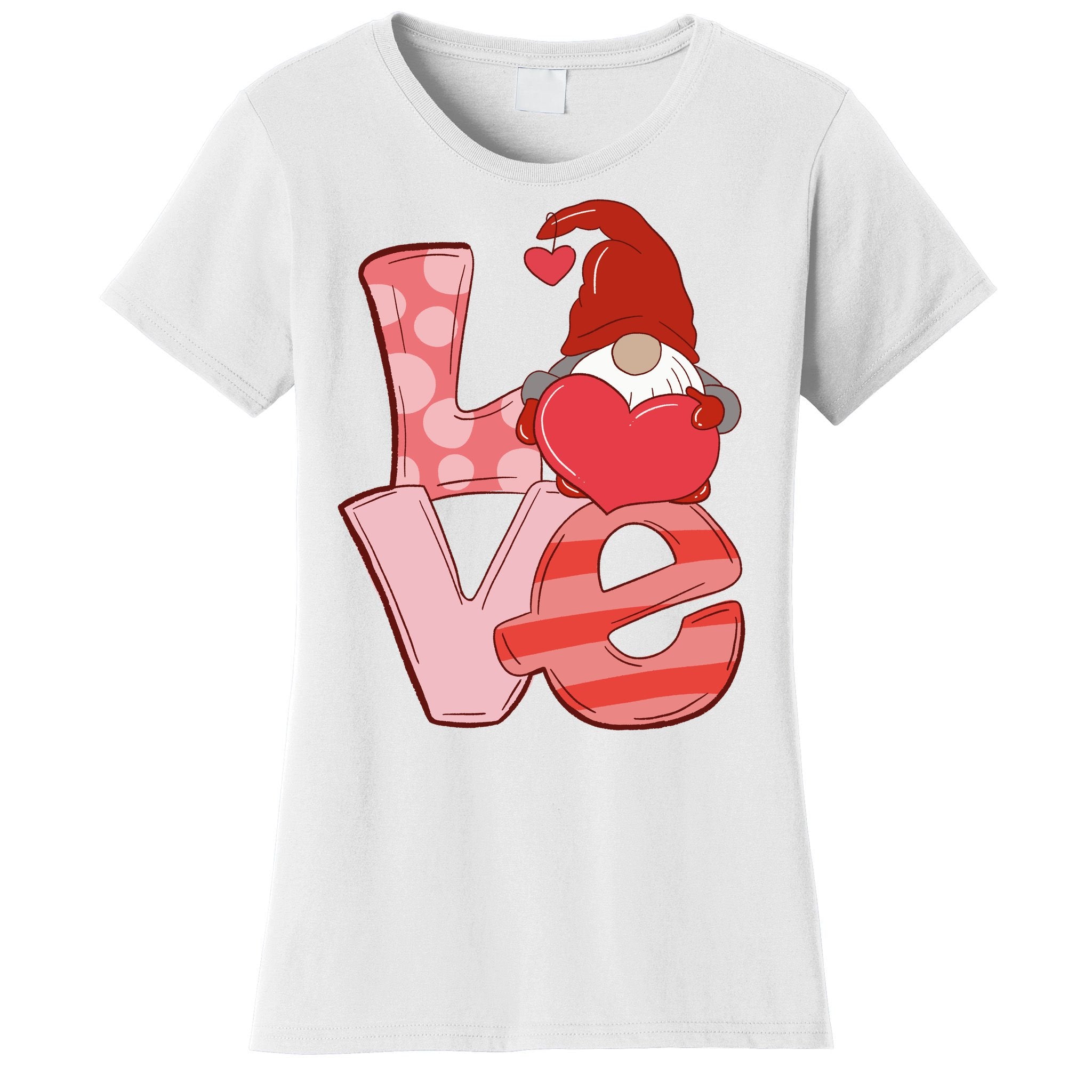 Love Gnome Valentines Day Cute Gift Women's T-Shirt