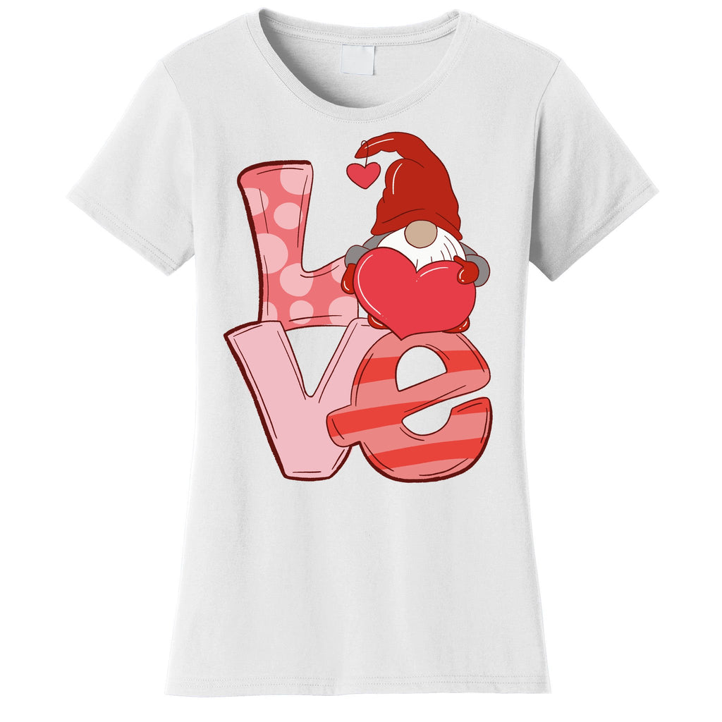 Love Gnome Valentines Day Cute Gift Women's T-Shirt