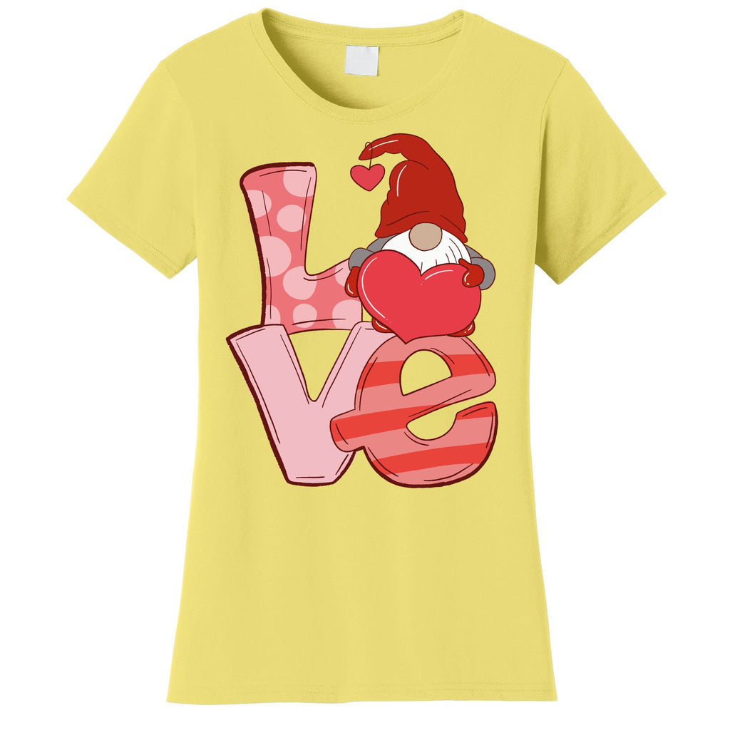 Love Gnome Valentines Day Cute Gift Women's T-Shirt