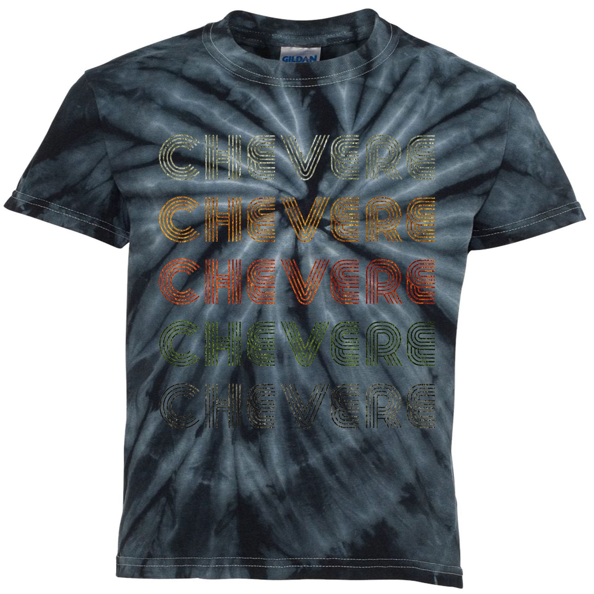 Love Heart Cheveregrunge Vintage Style Black Chevere Kids Tie-Dye T-Shirt