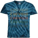 Love Heart Cheveregrunge Vintage Style Black Chevere Kids Tie-Dye T-Shirt