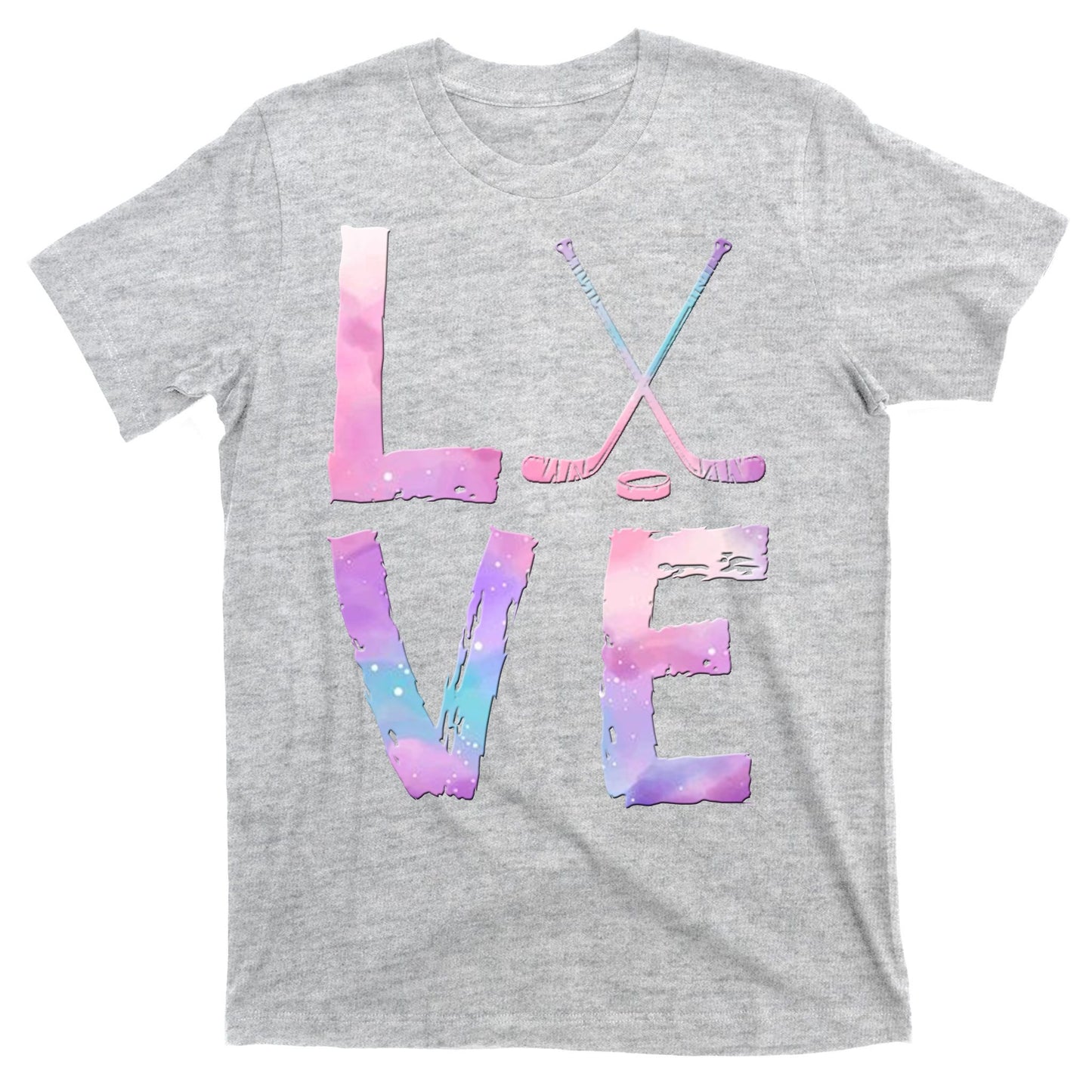 Love Hockey Color Design T-Shirt
