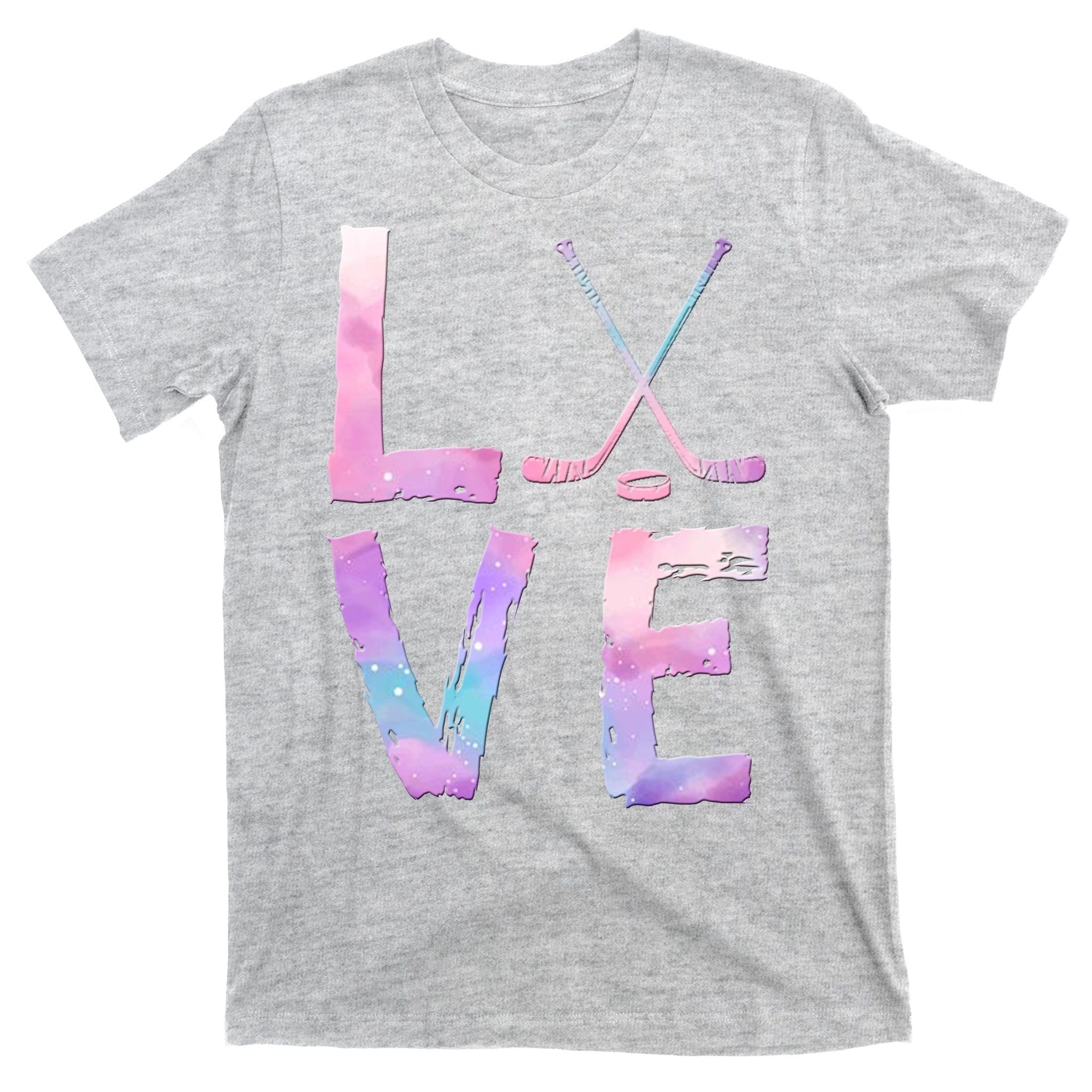 Love Hockey Color Design T-Shirt