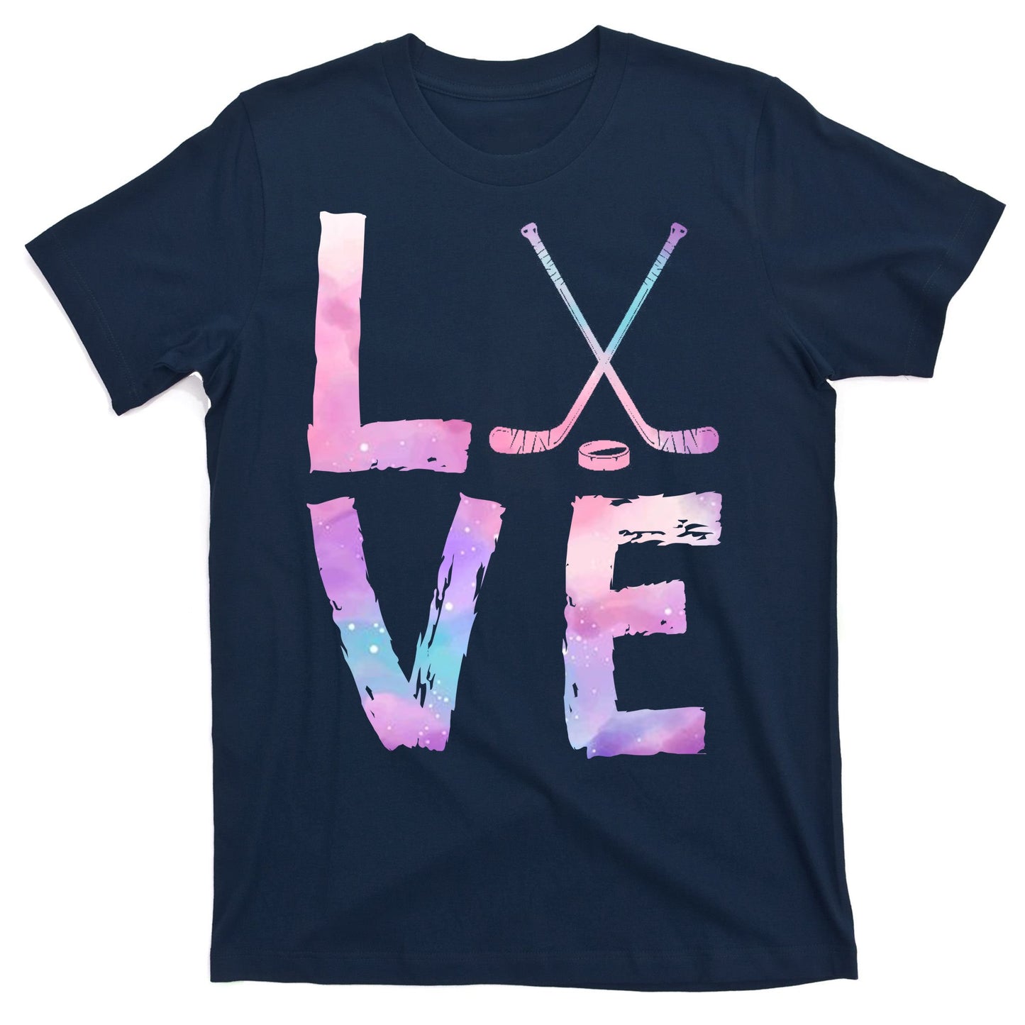 Love Hockey Color Design T-Shirt
