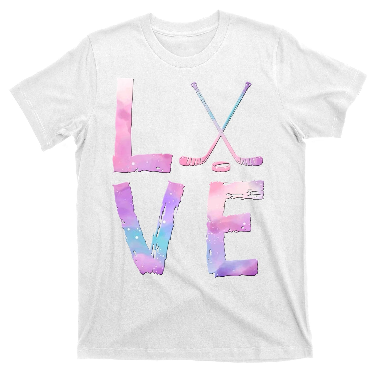 Love Hockey Color Design T-Shirt