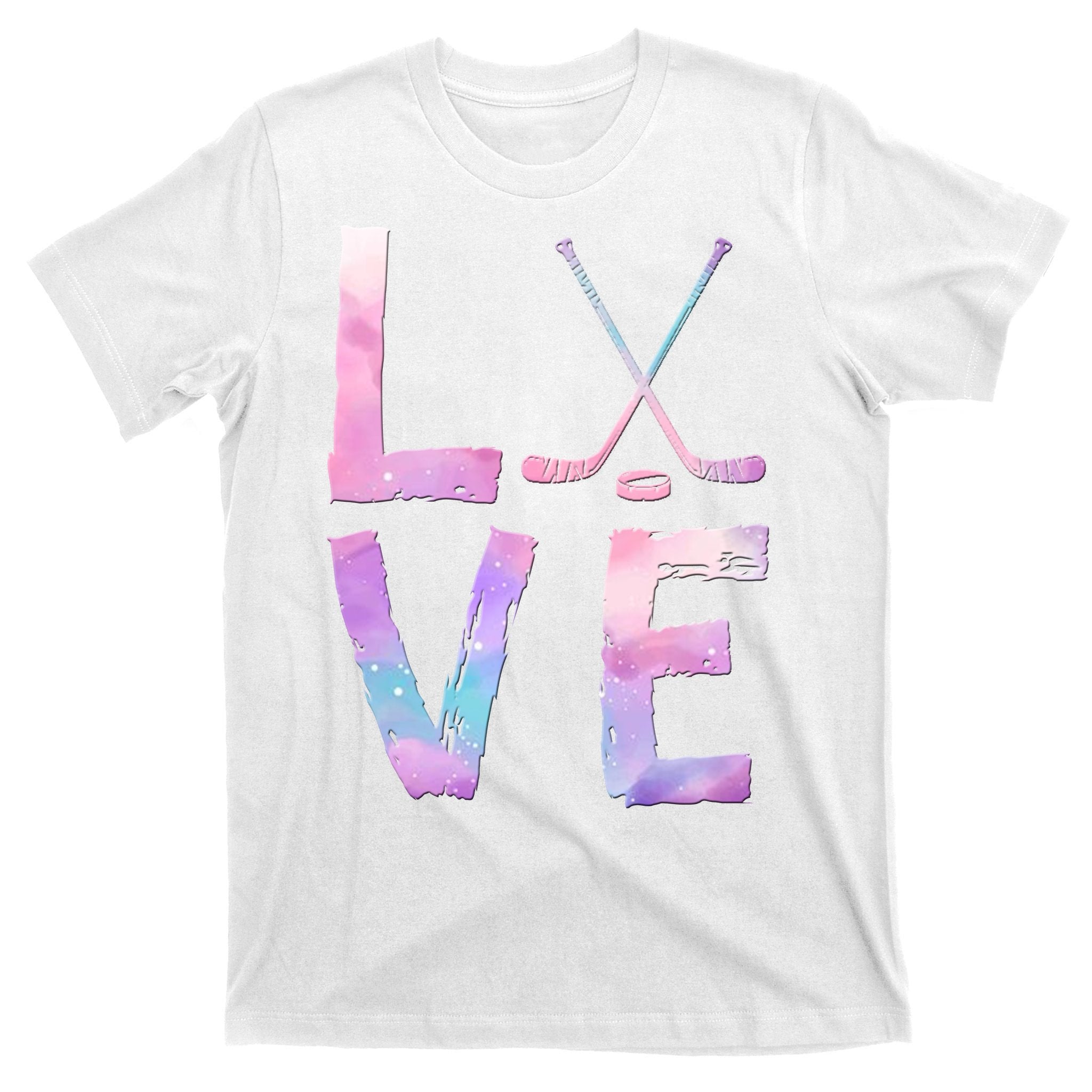 Love Hockey Color Design T-Shirt