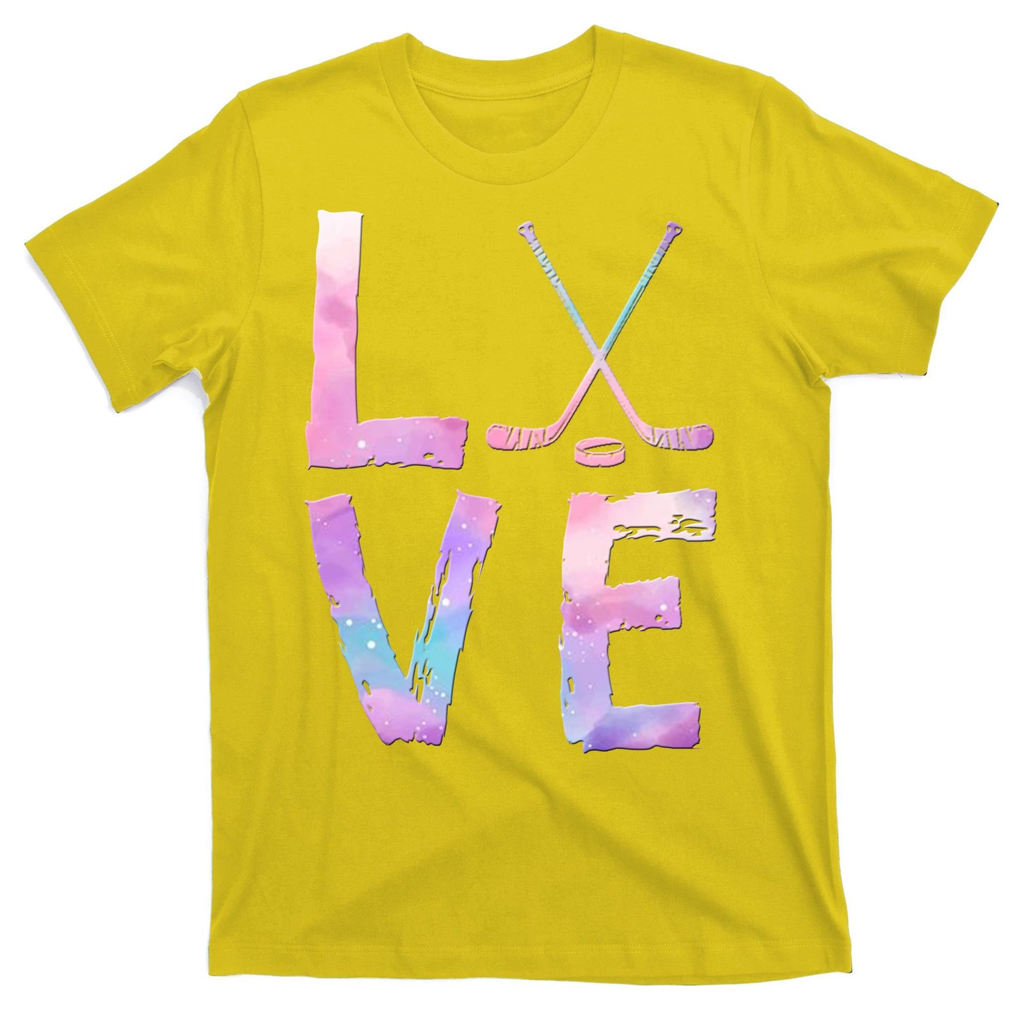 Love Hockey Color Design T-Shirt