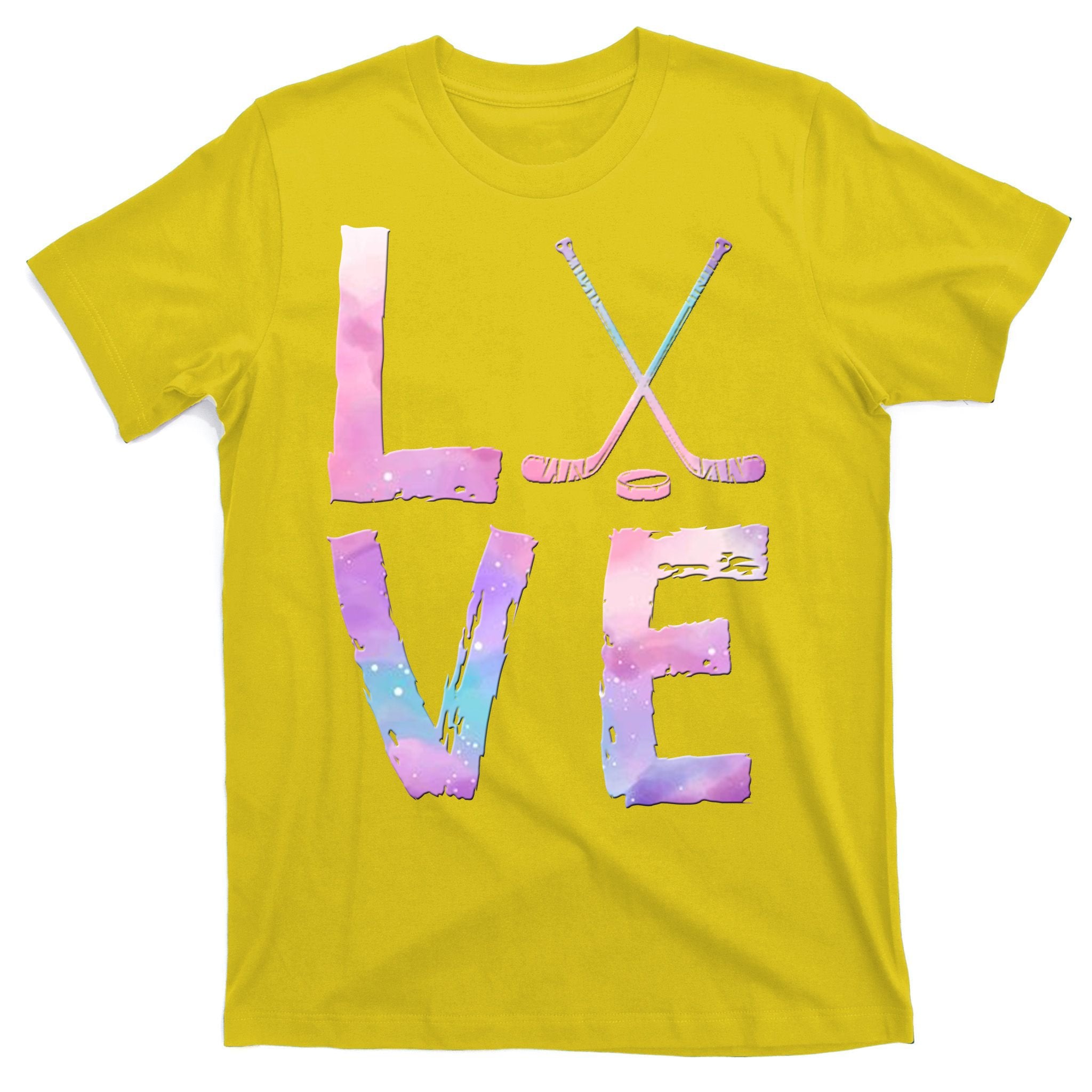 Love Hockey Color Design T-Shirt