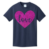 Love Heart Cute Valentine Kids T-Shirt