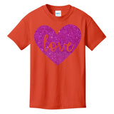 Love Heart Cute Valentine Kids T-Shirt