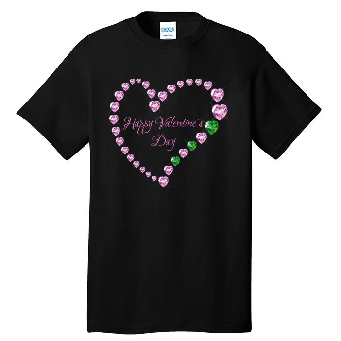 Love! Heartgiftshaped Gemstones Image Valentine Gift Tall T-Shirt