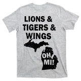 Lions Tigers Wings Oh MI Vintage T-Shirt