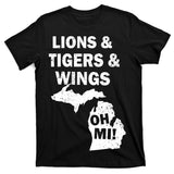 Lions Tigers Wings Oh MI Vintage T-Shirt